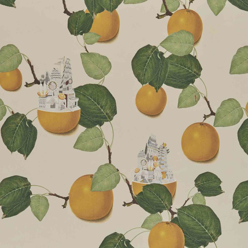 wallpaper mat oranges cities worlds tiny towns leaves