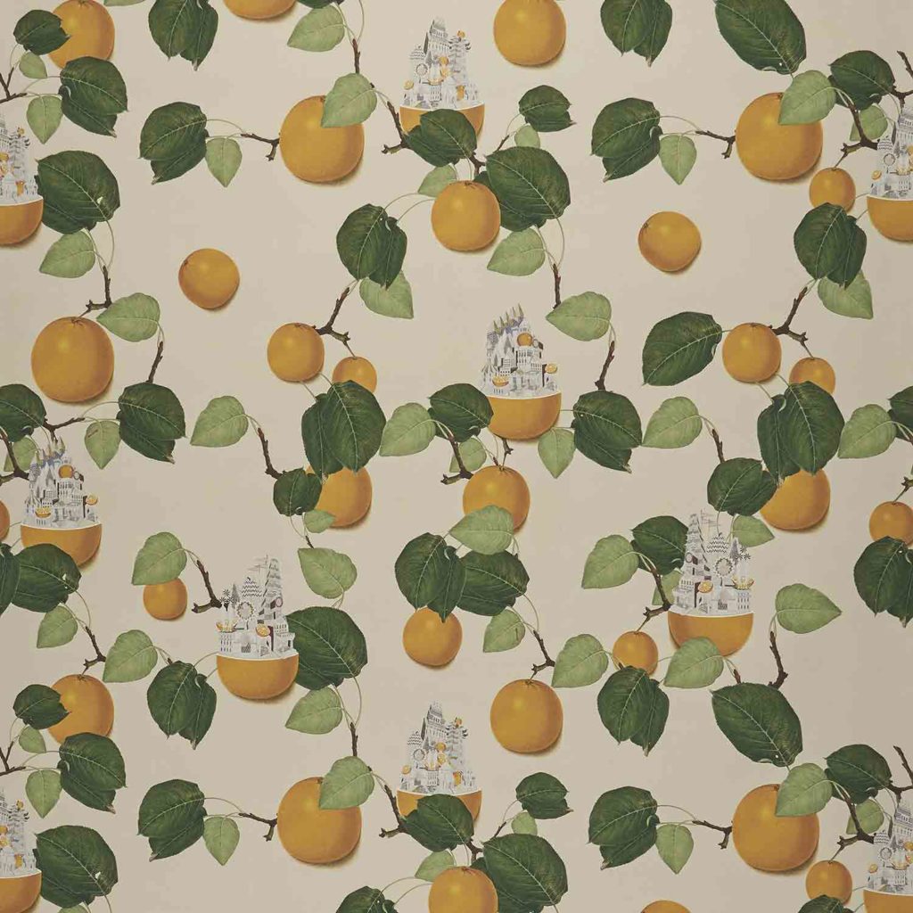 wallpaper mat oranges cities worlds tiny towns leaves