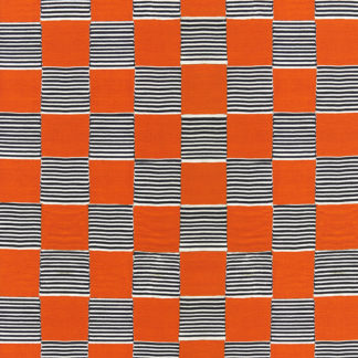 rhythmic, checkerboard, African, rhythm,pattern, geometric, orange, pink, navy, white, blue, cotton, linen, printed, textiles, house, deco, curtains, cushions, upholstery, Ghanaian prints, Mondrian, boogie woogie, stripes,square, colourful, panama, interior design