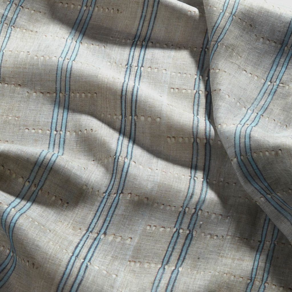 Nigerian, pattern, geometric, cotton, linen, panama, blue, beige, printed,textiles, house, deco, curtains, stripes, squares, dots, ceremonial, interior design