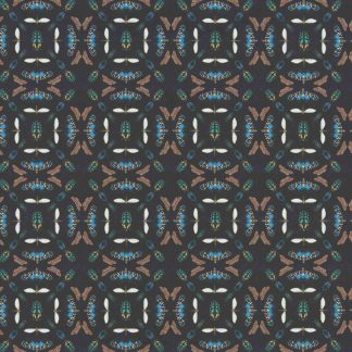 onyx bugs repeats pattern kaleidoscope wallpaper mat blue orange