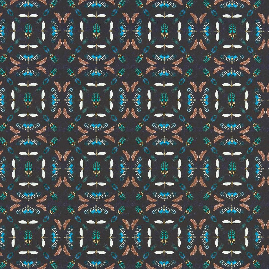 textiles, linen, printed, green, black, onyx, bugs, wallpaper, botanical, illustration, deco, house,Maria Sybilla Merian, pattern, non-woven matt paper, interior design