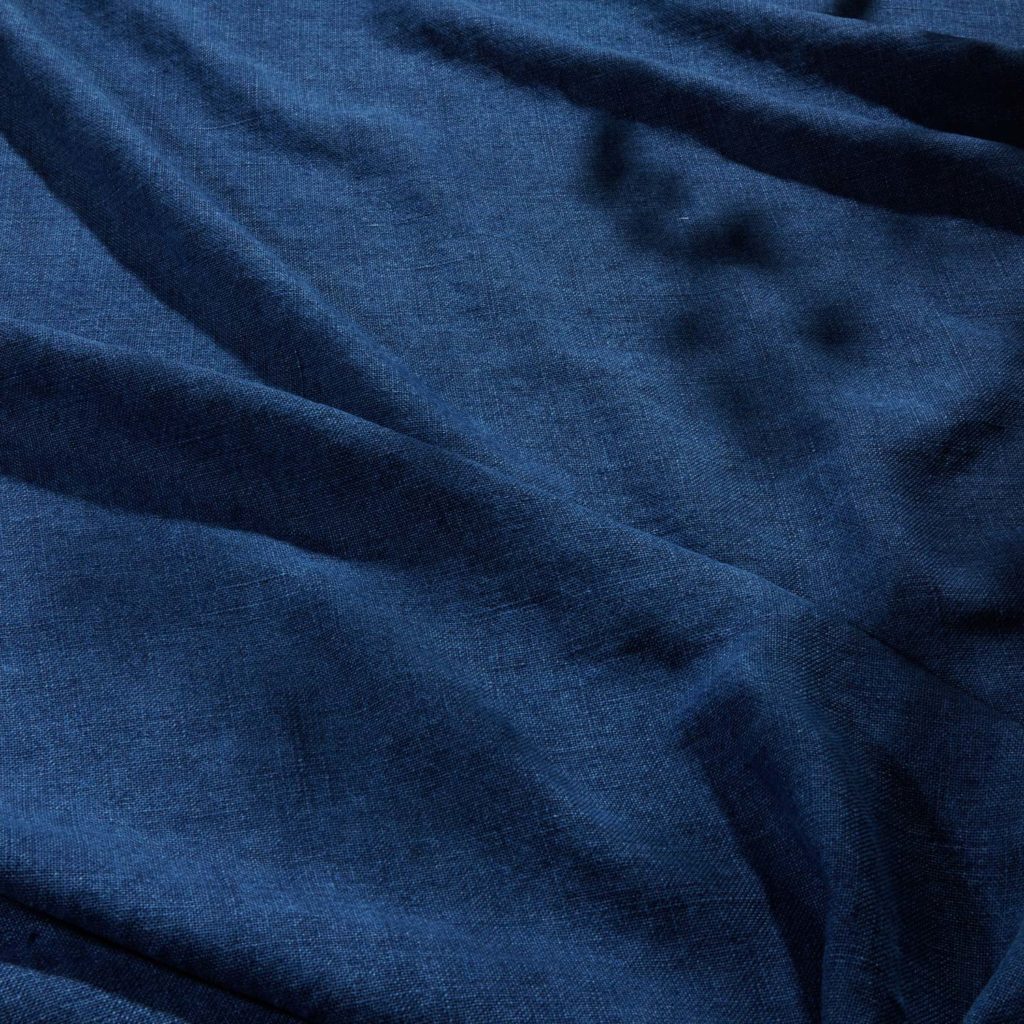 indigo, woven, plain, linen, oragnic, GOTS, OEKO TEX, textiles