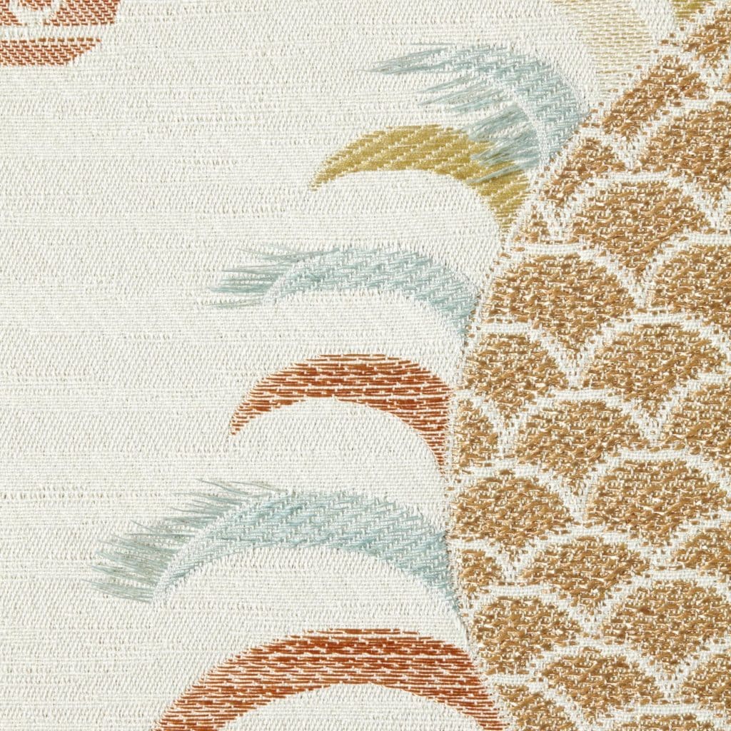 Pineapples, antique, Chinese, embroidered, silk, coverlet, stitches, techniques, fil coupés, original, detail, craft, jacquard, fine threads, craftmanship, house, deco, curtains, upholstery, cushions, interior design, motifs, pattern