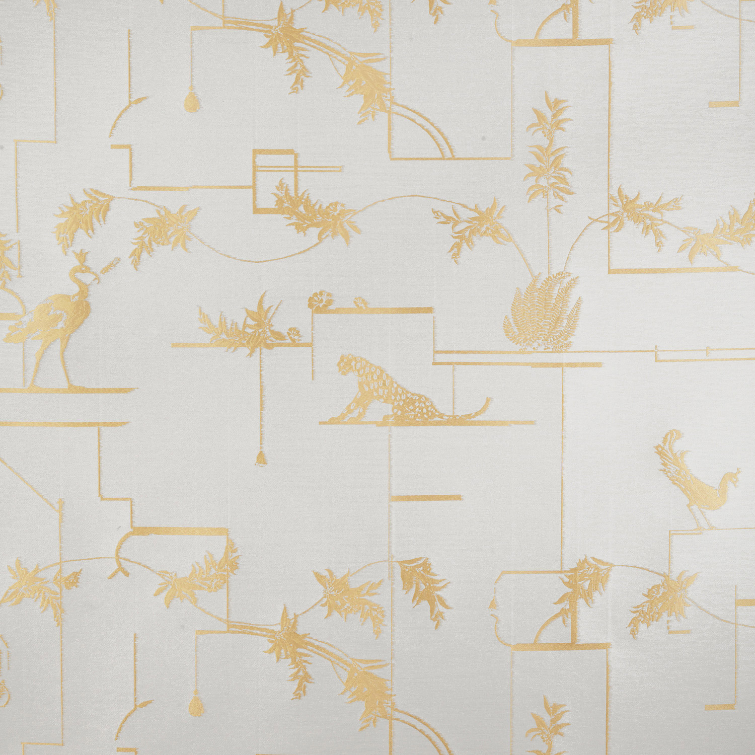 jacquard, contrasts, jewel-like, vivid, colour, textured, linen, fabric, curtains, upholstery, cushions, interior design, weave, woven, pattern, motifs, bird, leopard, cheetah, flowers, plants, botanical, geometrics, lines, gold, pompeii, naples, oplontis