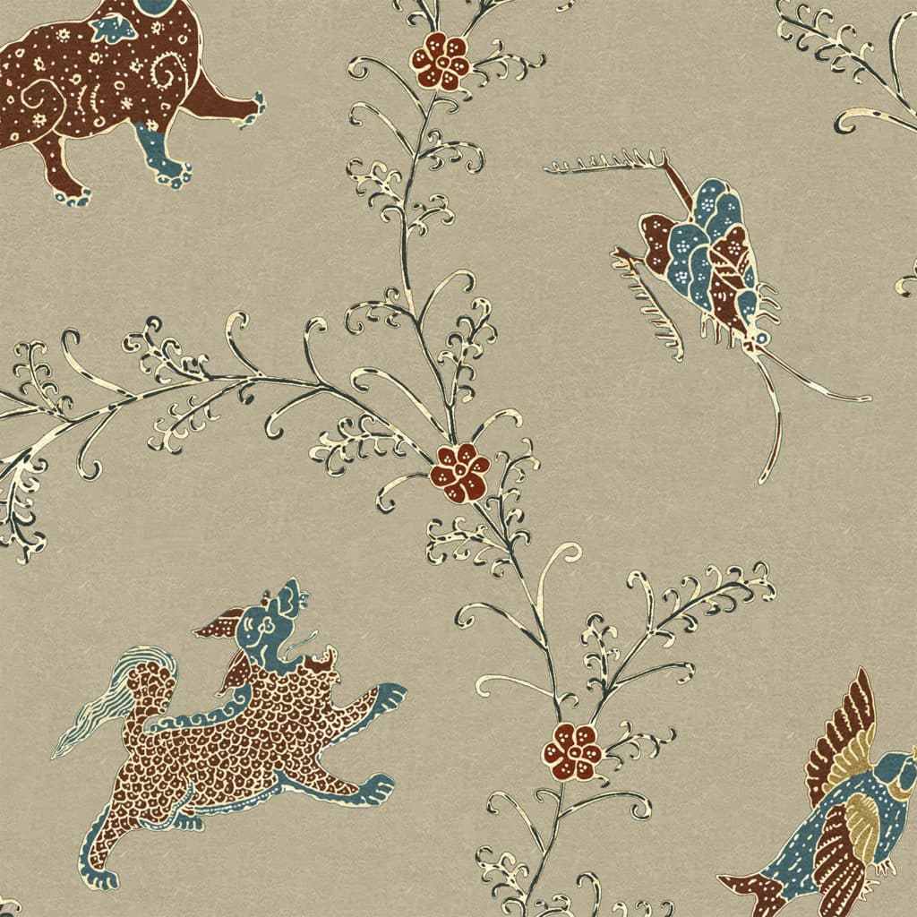 animals, forest, jataka, tales, elephant, crab, rabbit, dear, fish, gold, silver, lymer,vinyl, performance, wallpaper, botanical,nature, pattern, paper, interior design, deco, illustration,batik