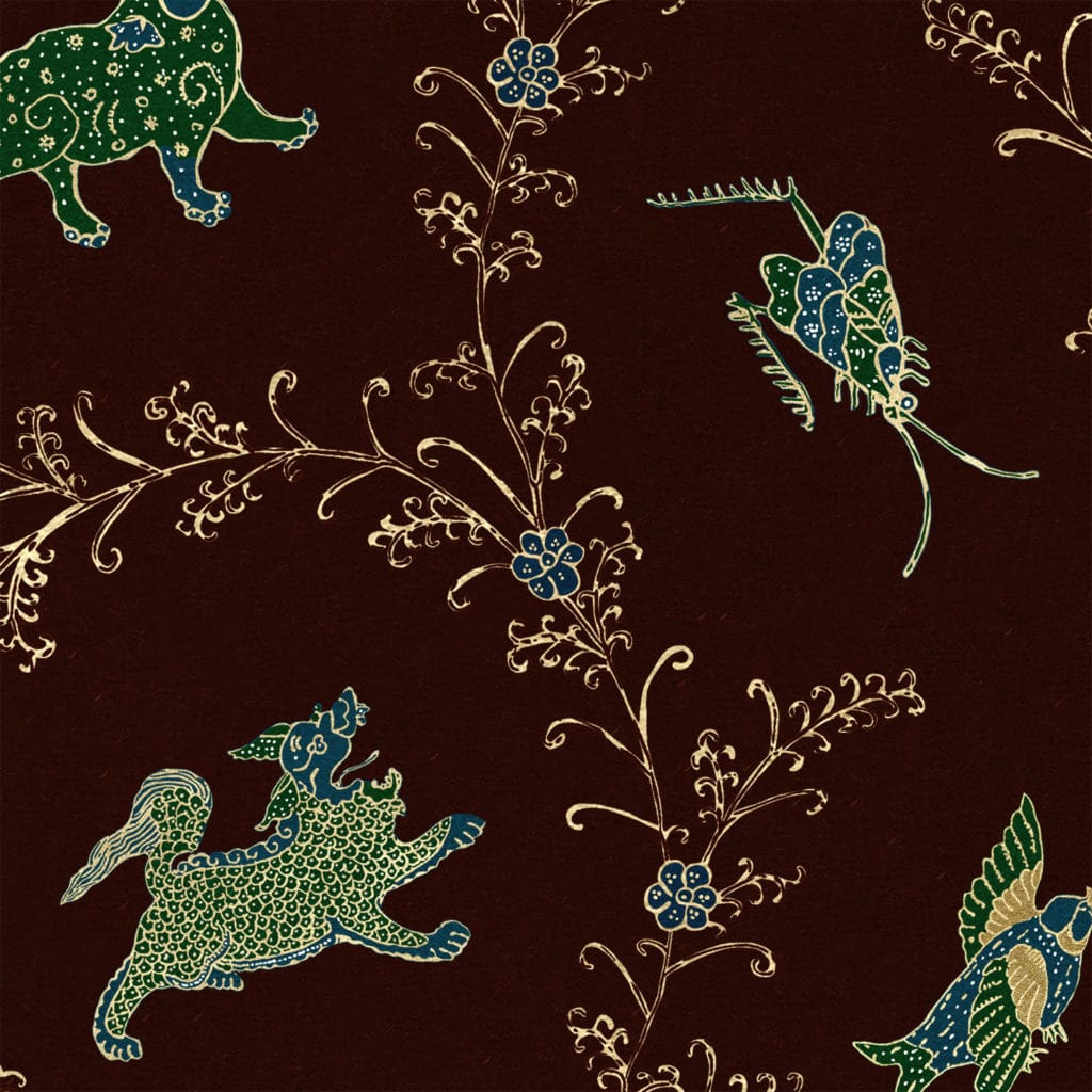 animals, forest, jataka, tales, elephant, crab, rabbit, dear, fish, gold, silver, lymer,vinyl, performance, wallpaper, botanical,nature, pattern, paper, interior design, deco, illustration,batik