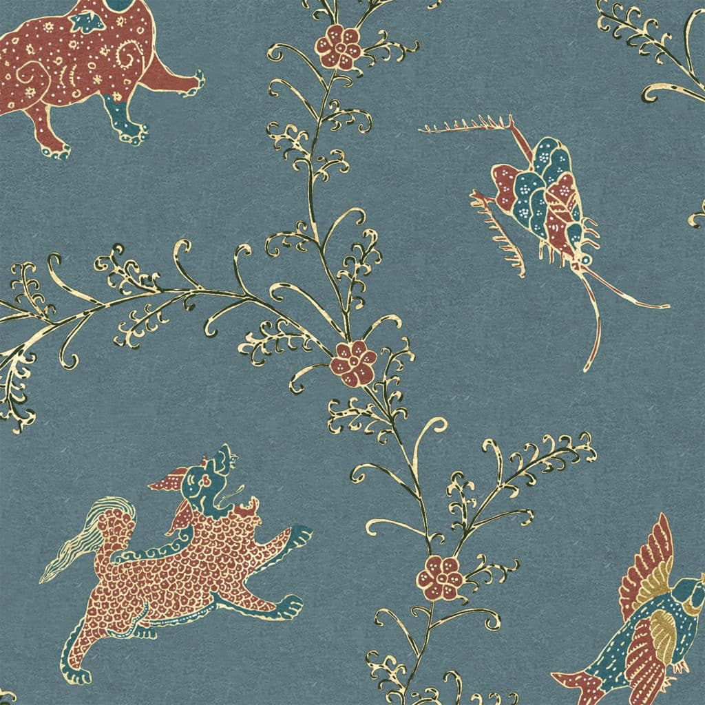 animals, forest, jataka, tales, elephant, crab, rabbit, dear, fish, gold, silver, lymer,vinyl, performance, wallpaper, botanical,nature, pattern, paper, interior design, deco, illustration,batik