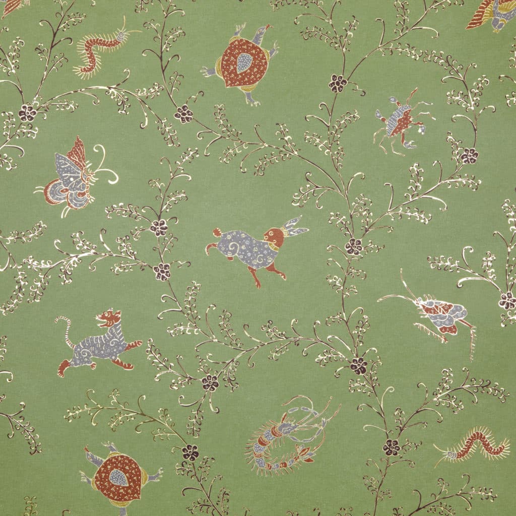 animals, forest, jataka, tales, elephant, crab, rabbit, dear, fish, gold, silver, lymer,vinyl, performance, wallpaper, botanical,nature, pattern, paper, interior design, deco, illustration,batik